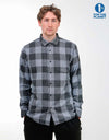 Route One Nevis Flannel Shirt - Black/Black