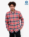 Route One Grasmoor Flannel Shirt - Red/Multi