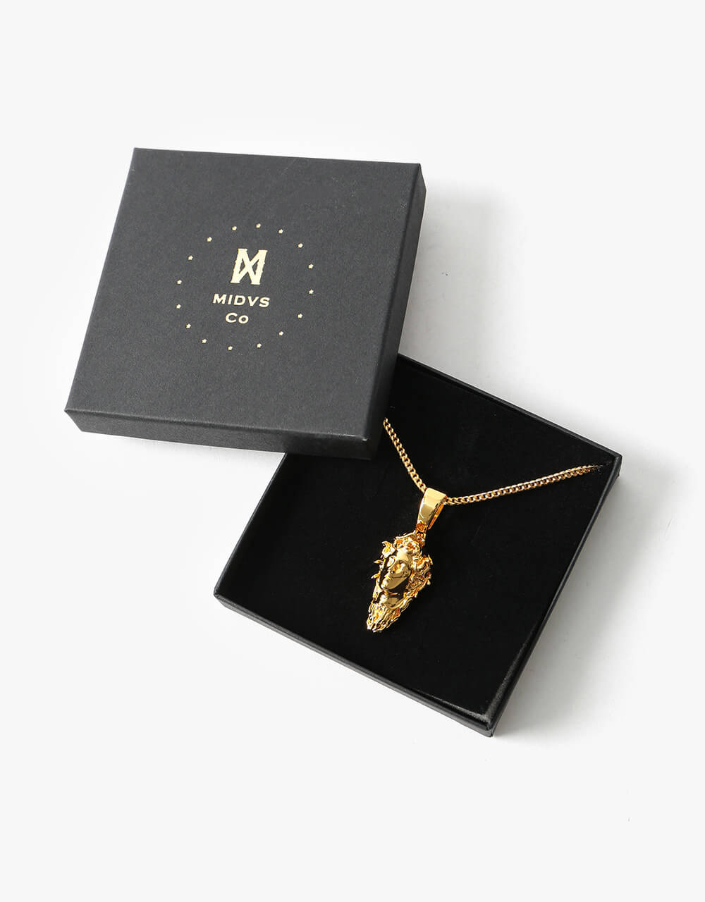 Midvs Co 18K Gold Plated Medusa Necklace - Gold