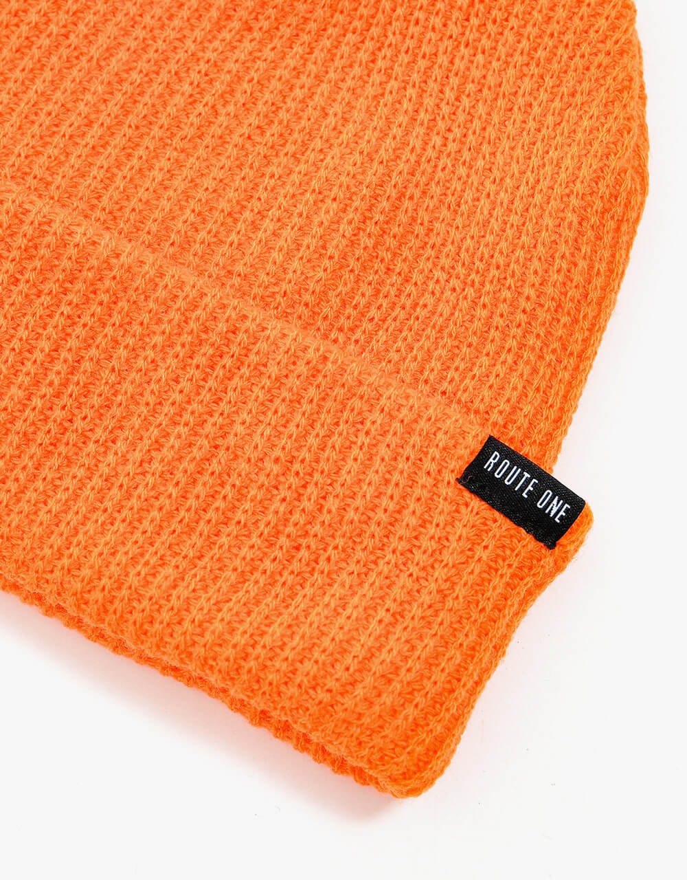 Route One Recycled Fisherman Beanie - Orange