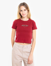 Santa Cruz Womens Heart Strip T-Shirt - Ruby Red