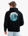 Santa Cruz Japanese Wave Dot Pullover Hoodie - Black