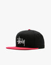 Stüssy 2-Tone Team Strapback Cap - Black