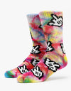HUF Fuck It Tie Dye Cursor Socks - Magenta