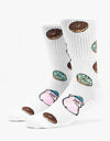 HUF Feed Time Socks - White