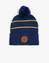 Santa Cruz Dot Stripe Beanie - Dark Navy/Mustard