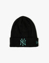 New Era MLB New York Yankees League Essential Cuff Beanie - Black/Teal