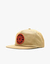 Spitfire Classic 87' Swirl Patch Snapback Cap - Khaki/Red