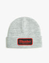 Thunder Script Patch Beanie - Heather/Red/Black