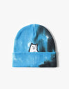 RIPNDIP Lord Nermal Tie Dye Beanie - Black/Blue Half Dye