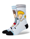Stance x Beavis And Butthead Settle Down Crew Socks - Light Blue