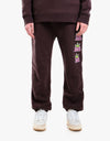 HUF Crown Stack Sweatpant - Chocolate Brown