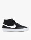 Nike SB BLZR Court Mid Skate Shoes - Black/White-Black
