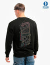 Route One Neon Diner Sweatshirt - Black