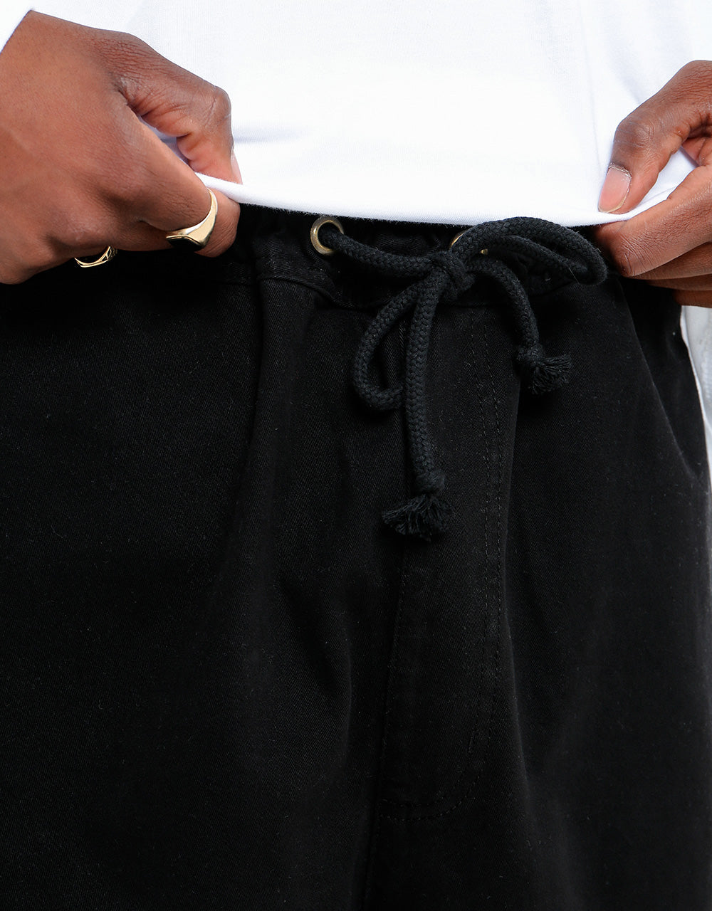 Route One Organic Baggy Pants - Black