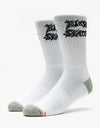 Blast Z.Taylor Gnar Zone Socks - White (w/Sticker)