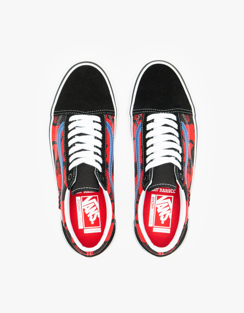 Vans Skate Old Skool Skate Shoes - (Krooked by Natas for Ray) Red