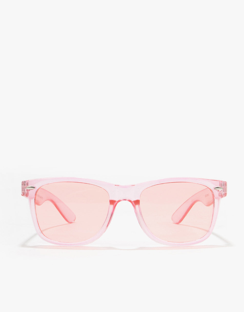 Route One Wayfarer Sunglasses - Clear Pink