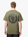Thunder x Chrystie Circle Logo T-Shirt - Army Green