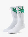 HUF Green Buddy Spotlight Socks - White