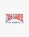 HUF x Thrasher High Point Sticker - Red