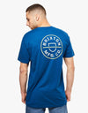 Brixton Crest II T-Shirt - Cool Blue/Yellow Cab