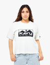 KAVU Womens Malin Crop T-Shirt - Off White