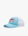 Butter Goods Cherry Trucker Cap - Powder Blue/White
