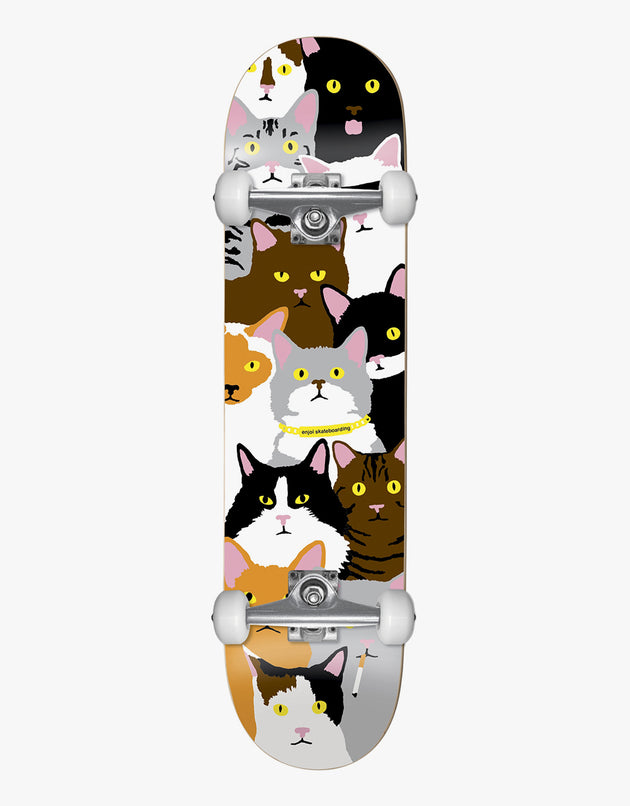 Enjoi Cat Collage Mini Complete Skateboard - 7"