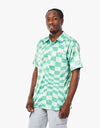 RIPNDIP Checked Short Sleeve Button Up Shirt - Olive/Pine