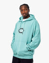 Welcome Burst Garment-Dyed Pullover Hoodie - Petrol