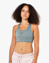 Nike SB Womens Medium-Support 1 Piece Padded Sports Bra - Smoke Grey/Heather/Black