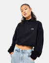 Vans Womens Left Chest Half Zip Fleece - Black