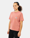 Carhartt WIP Womens S/S Pocket T-Shirt - Misty Blush