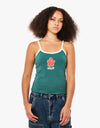 HUF Womens Petal Rib Tank Top - Forest Green