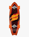 Santa Cruz x Carver Flame Dot Shark SurfSkate Cruiser - 9.85" x 31.52"