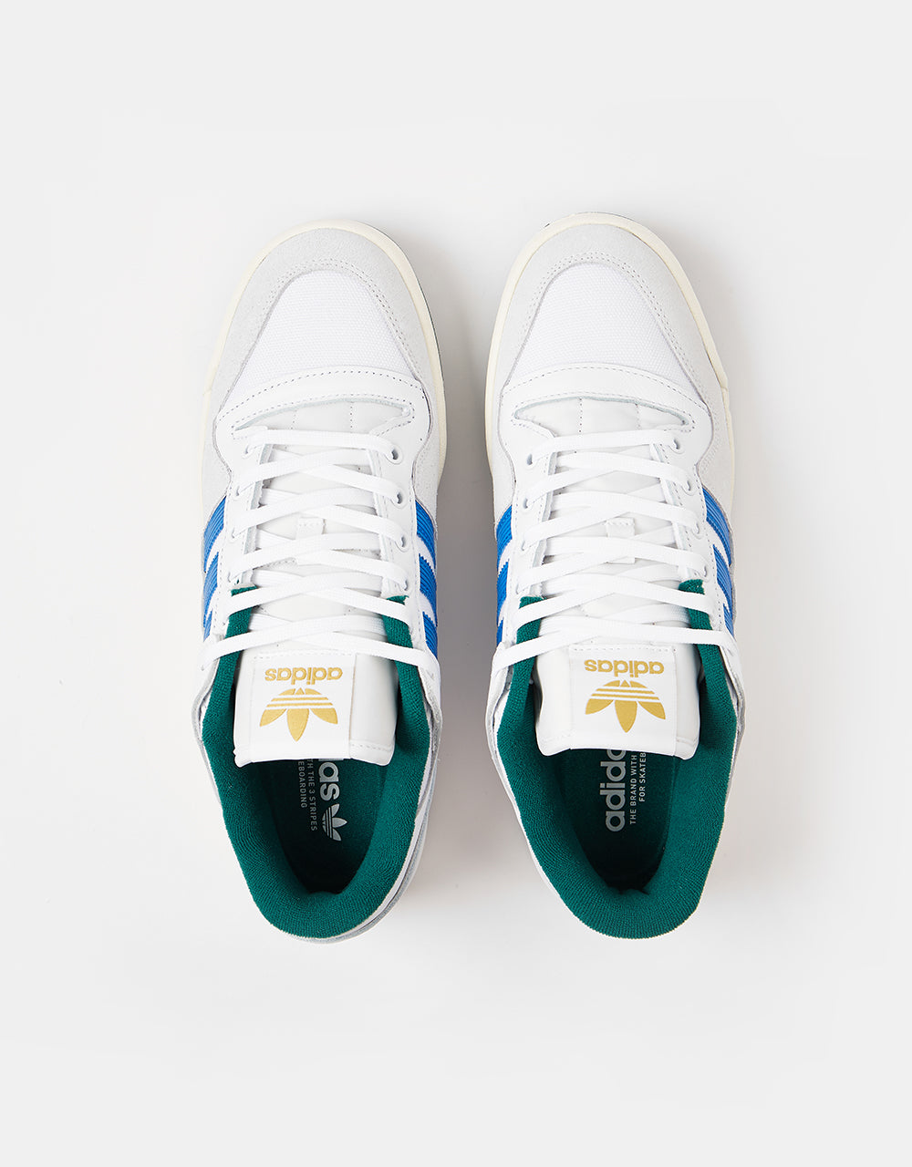 adidas Forum 84 Low ADV Skate Shoes - White/Bluebird/Collegiate Green