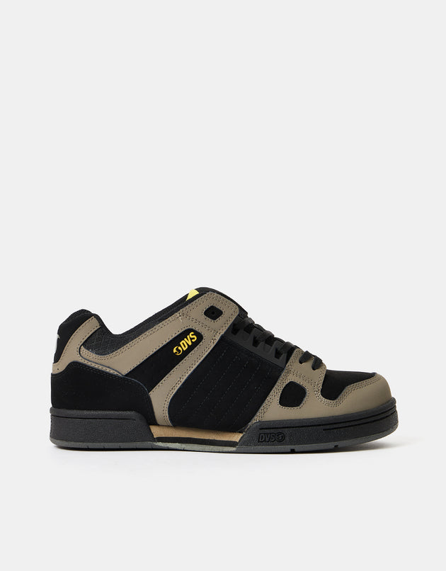 DVS Celsius Skate Shoes - Brindle/Black/Yellow Nubuck