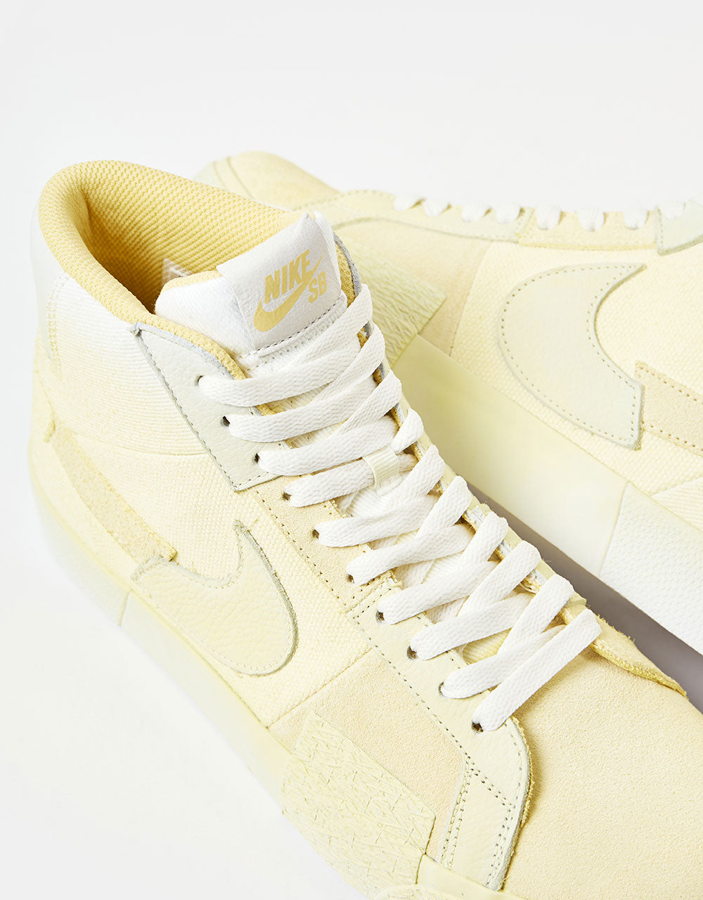 Nike SB Zoom Blazer Mid Premium Skate Shoes - Lemon Wash/Lemon Wash-Lemon Wash-White
