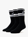 Nike Sportswear Everyday Essential 3 Pack Socks - Black/White