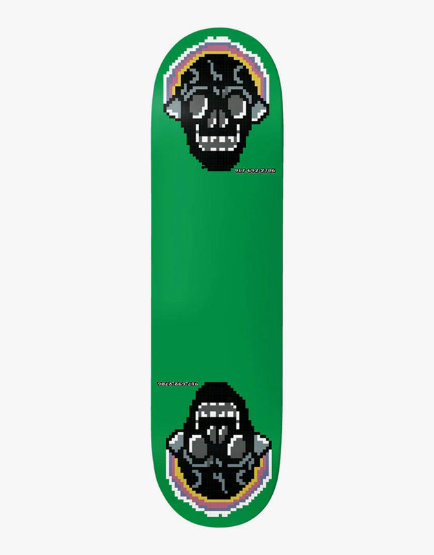 Call Me 917 Green Skull Skateboard Deck - 8.0"