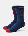 Spitfire Bighead Socks - Navy/Red/Gold