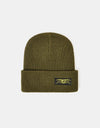 Anti Hero Stock Eagle Label Cuff Beanie - Olive/Black/Yellow