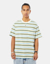 Patagonia Cotton in Conversion Pocket Tee - Skater Stripe/Hemlock Green