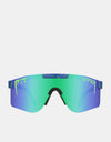Pit Viper Leonardo Double Wide Sunglasses - Blue Revo Mirror
