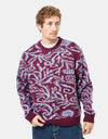 Obey Magnolia Crew Sweater - Beetroot Multi