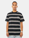 Welcome Thelema Stripe Knit T-Shirt - Black Forest