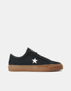 Converse One Star Pro Cordura Canvas Skate Shoes - Black/White/Dark Gum