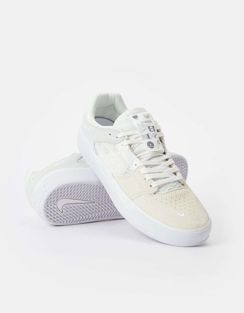 Nike SB Ishod Premium Skate Shoes - Summit White/Summit White-Summit White