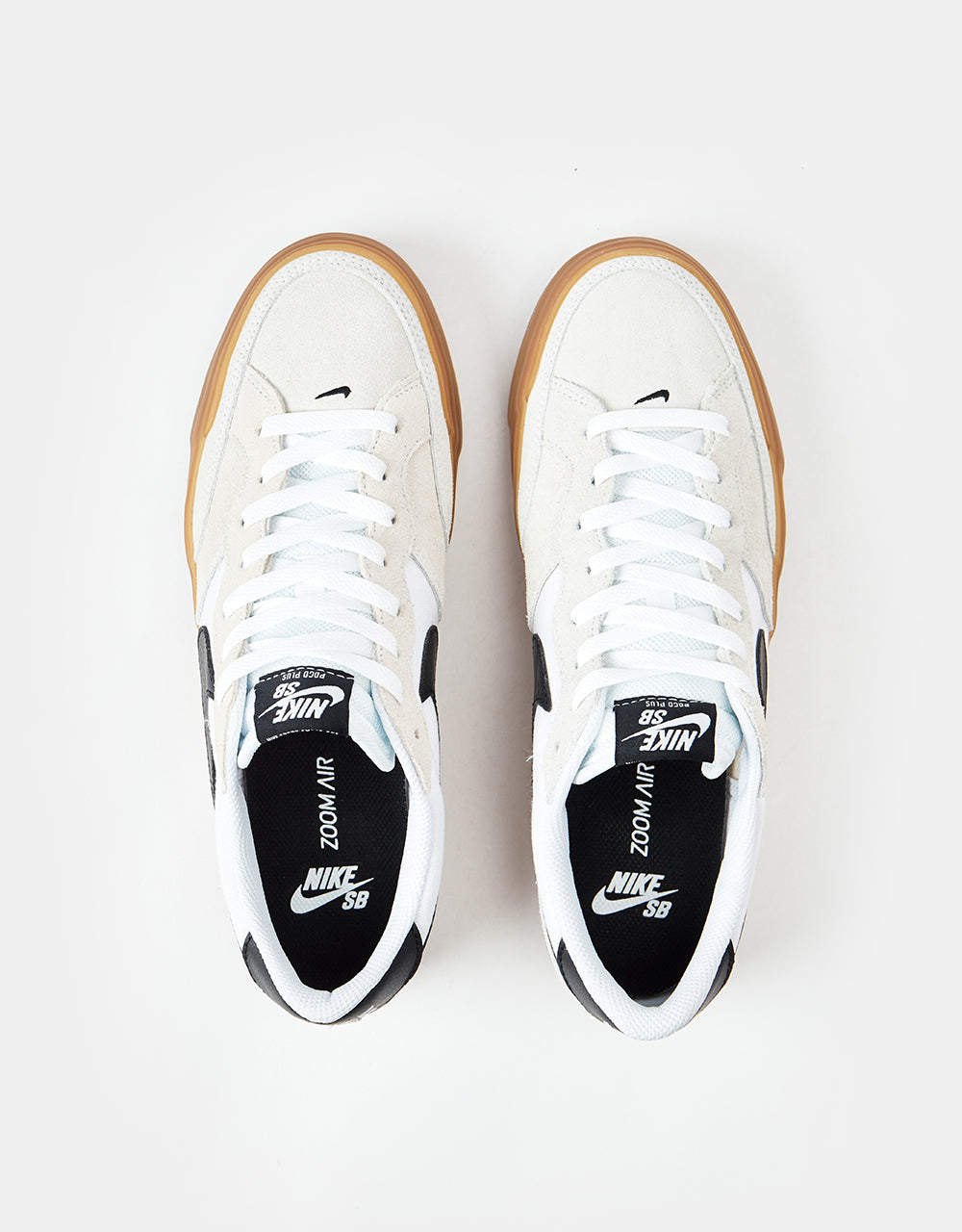 Nike SB Pogo Skate Shoes - White/Black-White-Gum Light Brown